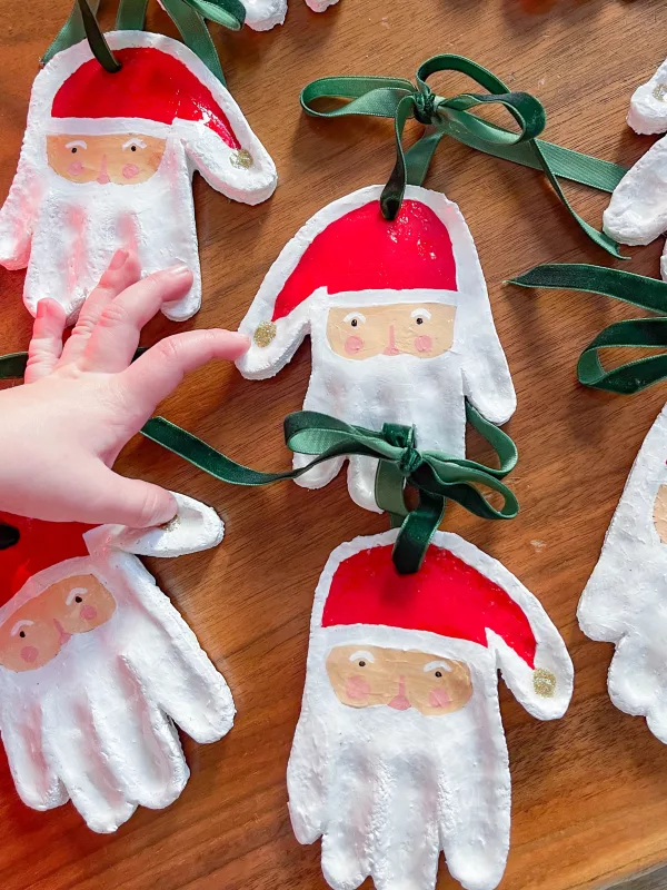 How to make salt dough Santa ornaments: an easy family craft project and a keepsake that makes a wonderful gift