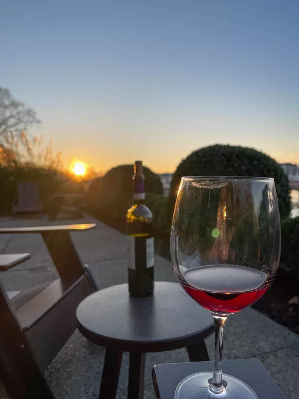 The Best Things to Do in New Buffalo, Michigan: Sipping wine while the sun sets